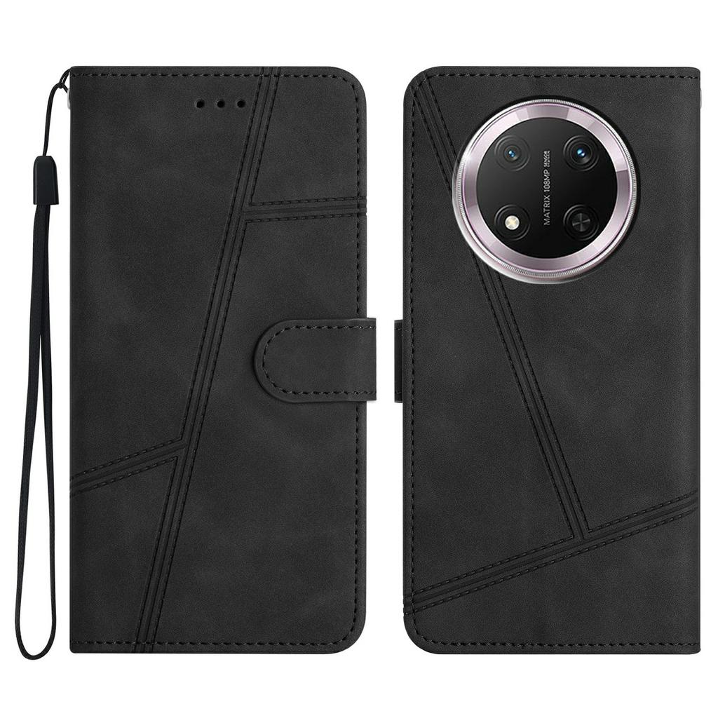 Phone Case For Honor X9c 5G/Magic7 Lite 5G/X60 Pro 5G Flip Leather Retro Cover Lines Imprinted