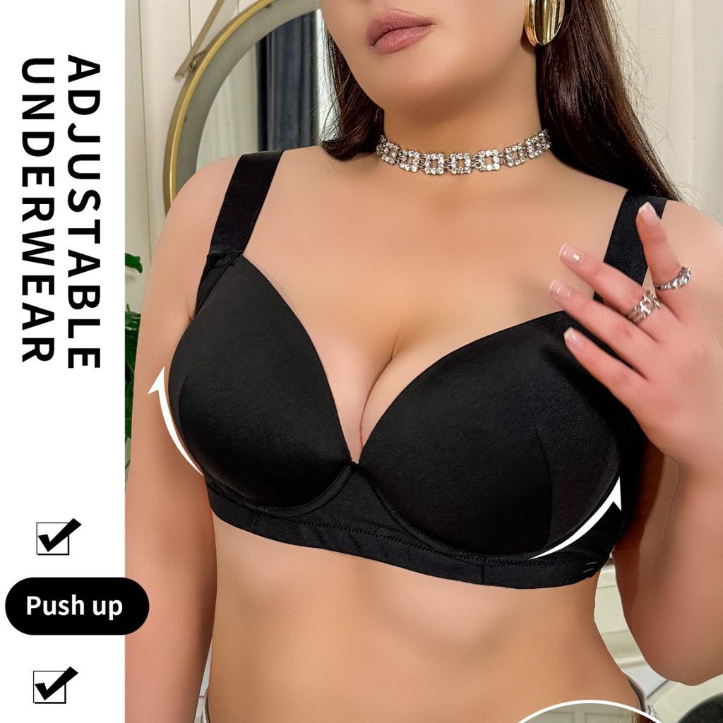 Thin Lifting Seamless Underwear European and American Style Adjustment Bro Large Chest Small Side Breast Bra