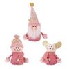 Christmas Pink Doll Decorations Deer Snowman Xmas Tree Decorations Santa Claus Gifts Ornaments for New Year Party Supplies