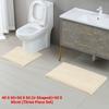 Mat Fashion Wool Comfortable Simple Toilet Bathroom Absorbent Set Threepiece