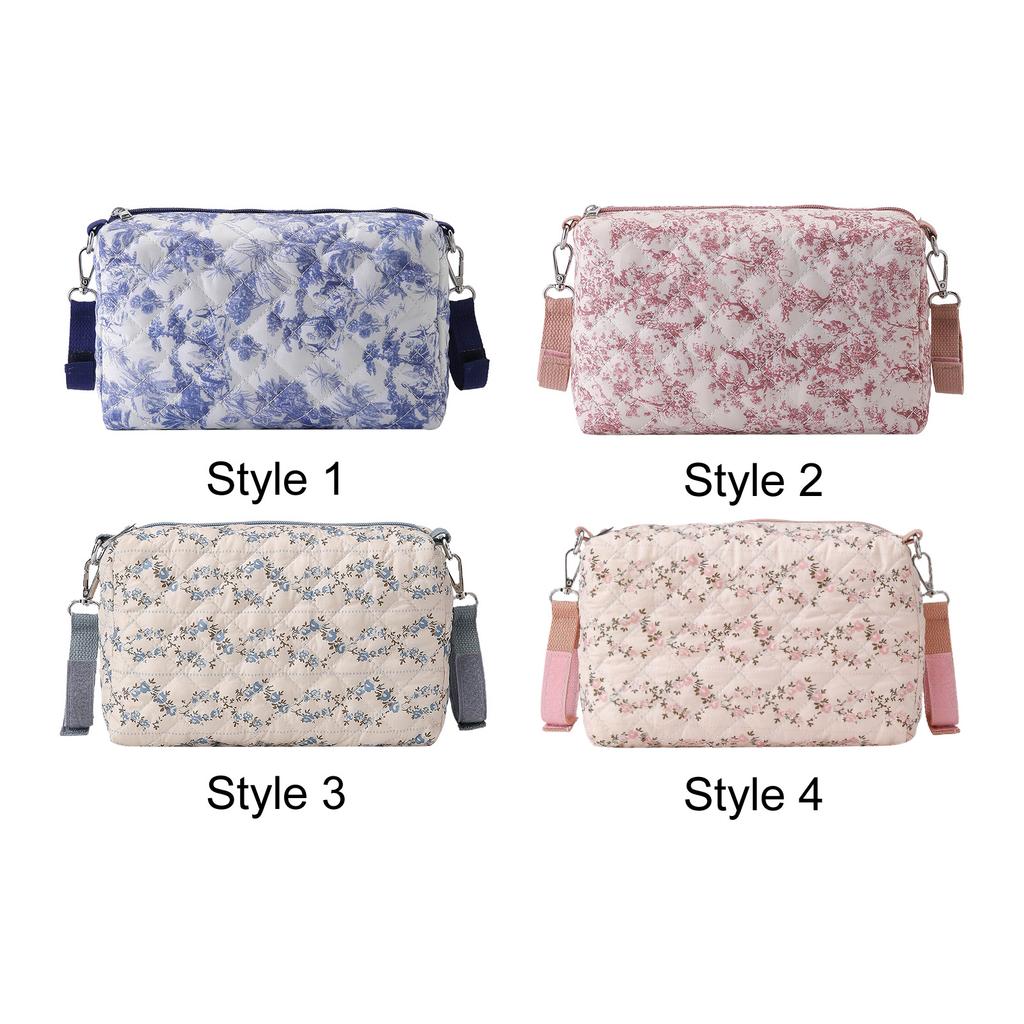 Floral Outdoor Diaper Bag Multifunctional Reusable Portable Stroller Organizer Bags with Stroller Hooks for All Strollers