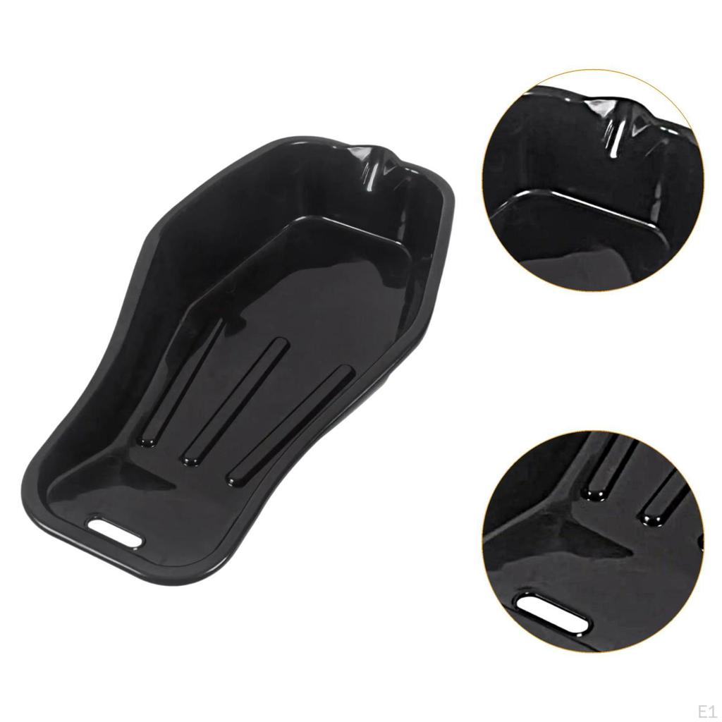 2.8 L Low Profile Oil Drain Pan Change Large Capacity Easy Installation Black Spare Part