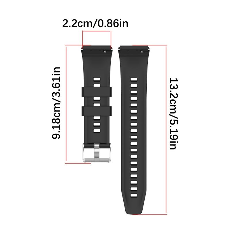 Schweißfestes Silikon-Ersatzarmband Geeignet für 46mm Smartwatch Verstellbare Sportarmbänder Wasserdicht Leichtes Design