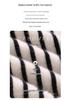 Women's Black & White Striped Round Neck Cashmere Sweater - New Autumn/Winter Style, Long-Sleeved, Color-Block Knit, Regular Fit.