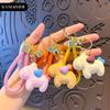 2026 New Year's Sweetheart Pony Keychain Cute Resin Love Horse Keychain Pendant Year of the Horse Mascot Gift