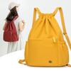 Schoolbag Korean Version of Fashionable Women's Genuine Simple Large-capacity Drawstring Backpack Outdoor Sports Travel Backpack High-end Tide