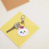 Fashion Cute Leather Cat Keychain Creative Leather Cute Leather Key Ring Cartoon Cute Cat Keychain
