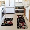 Christmas Kitchen Mat Household Kitchen Water-Absorbing And Dirt-Resistant Long Strip Two-Piece Set Foot Mat Decorative Floor Mat