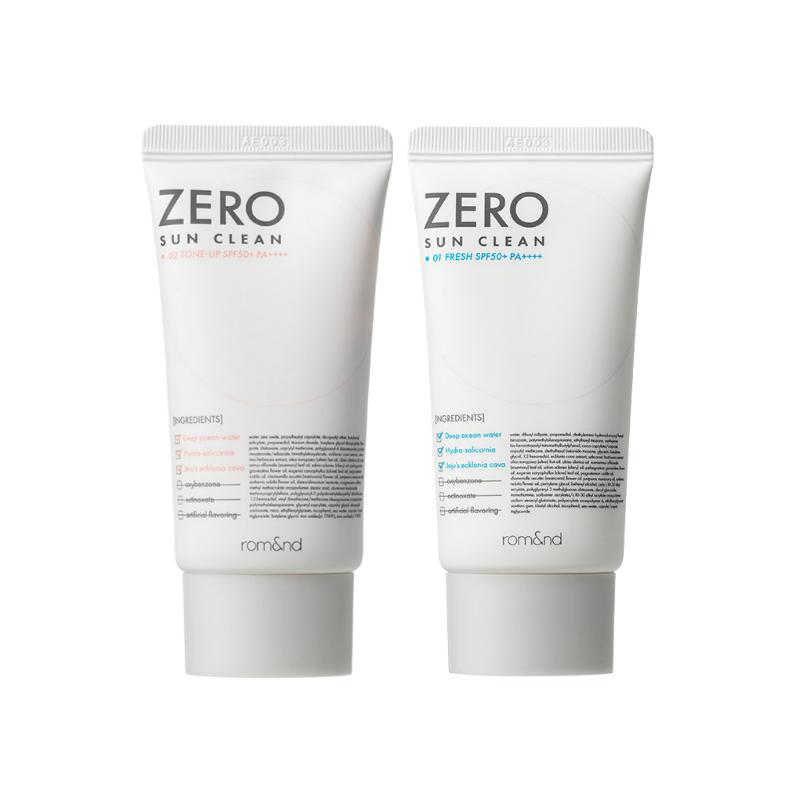 Rom&Nd Unisex [Rom&Nd] Zero Sun Clean Spf50+ Pa++++ 50Ml (01 Fresh / 02 Tone-Up) Lightweight & No-Residue Uv Protection