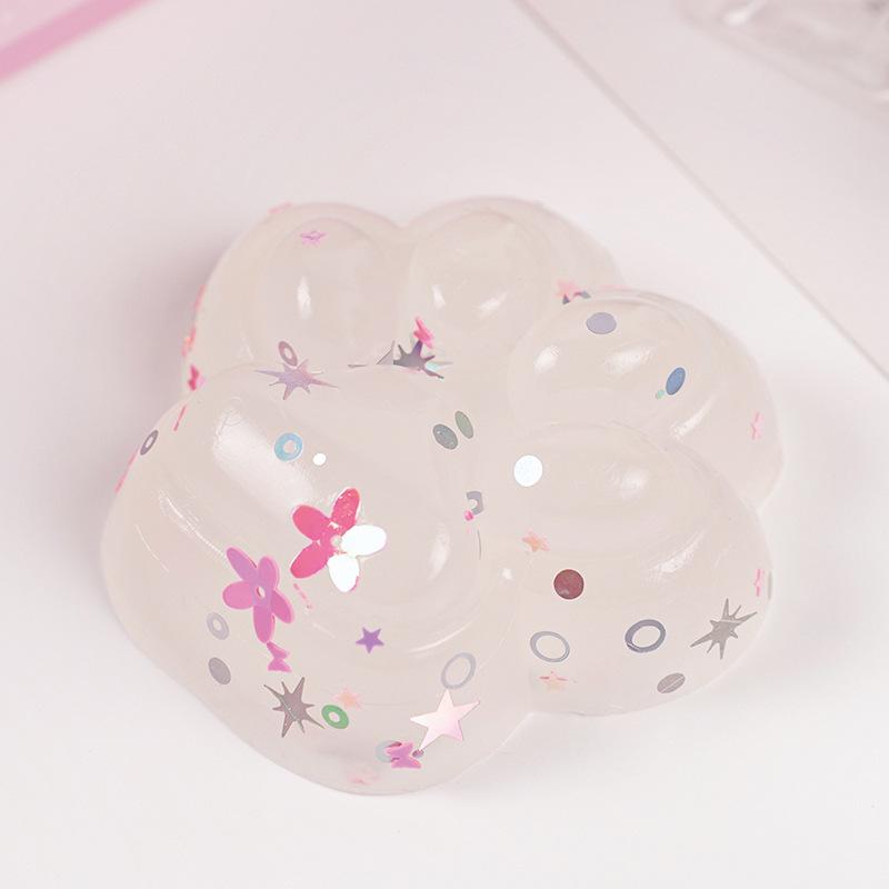 Игрушка-антистресс Xiaohongshu Viral Cat Paw Squeeze Toy — прозрачный гелеобразный воск, игрушка для медленного восстановления формы. One Piece
