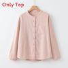 Casual Linen Shirt For Women With Mandarin Collar And Pockets Spring 2026
