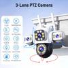 LS VISION Telecamera di Sorveglianza WiFi 6K Protezione di Sicurezza Triplo Schermo CCTV Tracciamento Automatico Impermeabile Yoosee PTZ IP Camera Esterno 12MP HD