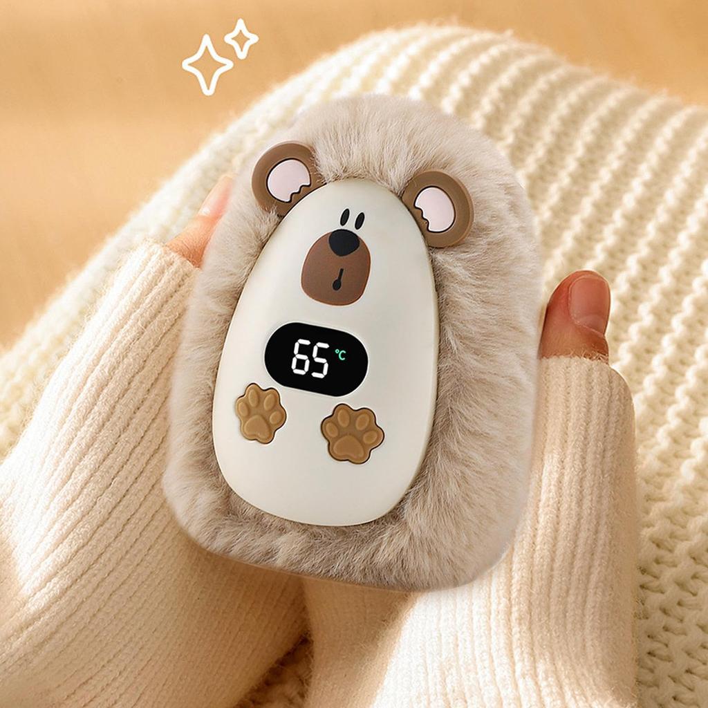 Rechargeable Hand Warmer 10.5 X 7.5 Cm Electric Cartoon Pocket Hand Heater With 3 Heat , Portable Heater, Electric Pocket Heater With Digital Display