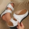 2026 Damen Sandalen Zehen Offen Übergröße Keilabsatz Plateau Leicht Bequem Zum Hineinschlüpfen Strand Sandale Damen Niedriger Keilabsatz Sandalias