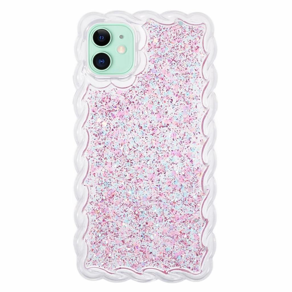 JTW Series for iPhone 12/12 Pro Case Twisted Edges Glitter Sequins Epoxy Phone Cover