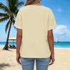 Women's Fashion V-Neck Short-Sleeve T-Shirt: -Color, Loose-Fit Casual Top