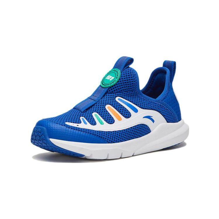 Anta Kids Kife Non-Slip Shock Absorbing Wear-Resistant Sports Casual Shoes Kids Sneakers Earth-Blue Anta-White A312329955-3