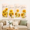 Handmade Wooden Floral Artwork Modern Wall Decor Plate Sunflower Hanging Sign  Home Office Decor