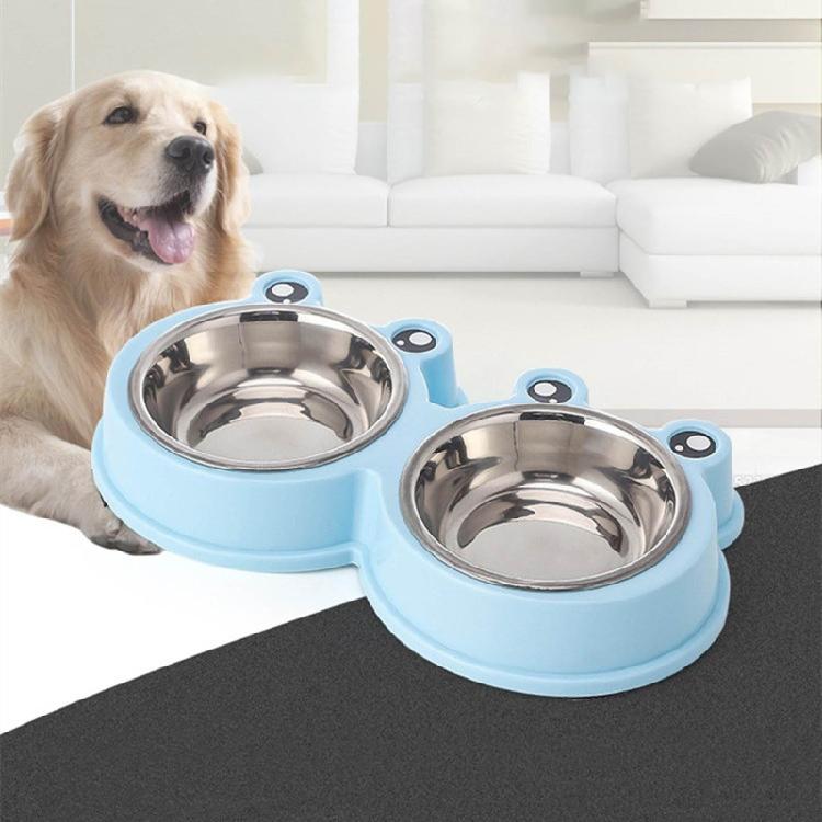 Double Dog Bowls Stainless Steel Pet Bowl Food Water Feeder for Cats Small Dogs
