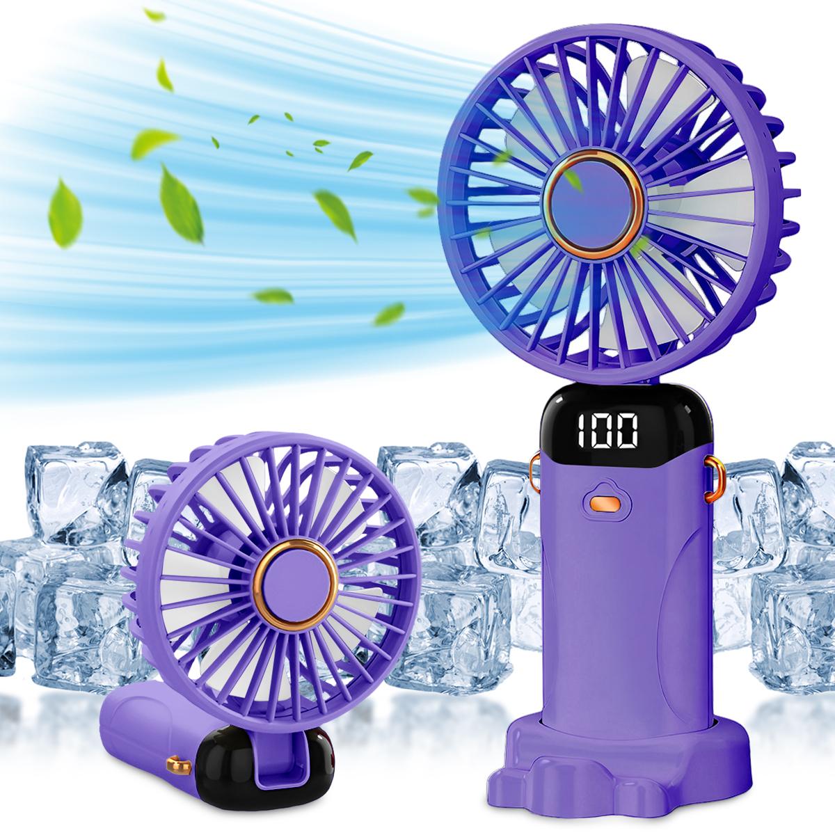 Portable Handheld Fan 6-speed Light Small Fan Folding Fan Desktop Fan, Portable Pocket Fan, Small Desktop Fan