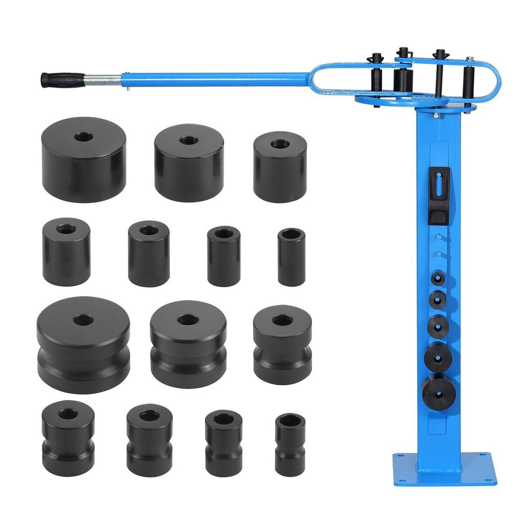 Manual Pipe Bender, Pipe Tube Bender with 14 Bending Dies, 200° Heavy-Duty Tube Bending Tool for Copper Aluminum Iron Pipes, Ideal for HVAC Air