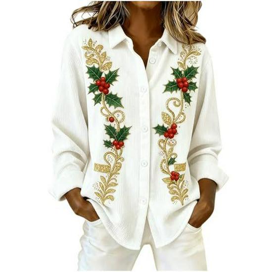 2025 Summer Women's Unique Plaid Print Long-Sleeved Shirt