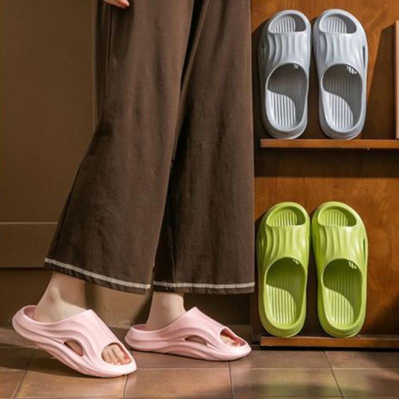 Lucyever 2025 Różowe Kapcie Domowe z Miękką Podeszwą dla Kobiet Wygodne Klapki na Platformie dla Pary Damskie Halowe Antypoślizgowe Buty Łazienkowe