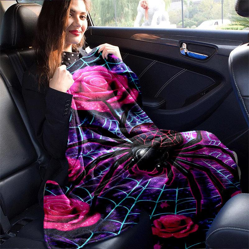 1 Stück Spinnenmuster Leichte Flanelldecke, Bequeme und Warme Decke, für Camping Sofa Bett und Couch Büro, Geeignet für Geschenk Leere