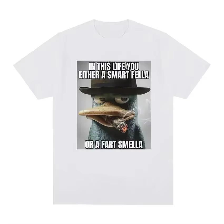 

Unisex Clothing Unisex Perry Platypus Youre Either A Smart Fella or A Fart Smella Funny Graphic Tshirt Womens Fashion T Shirts S