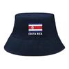 Bucket Hat With Flag of Costa Rica Print , Patriotic Women's Hat Foldable Trendy Fashion Fishing Cap
