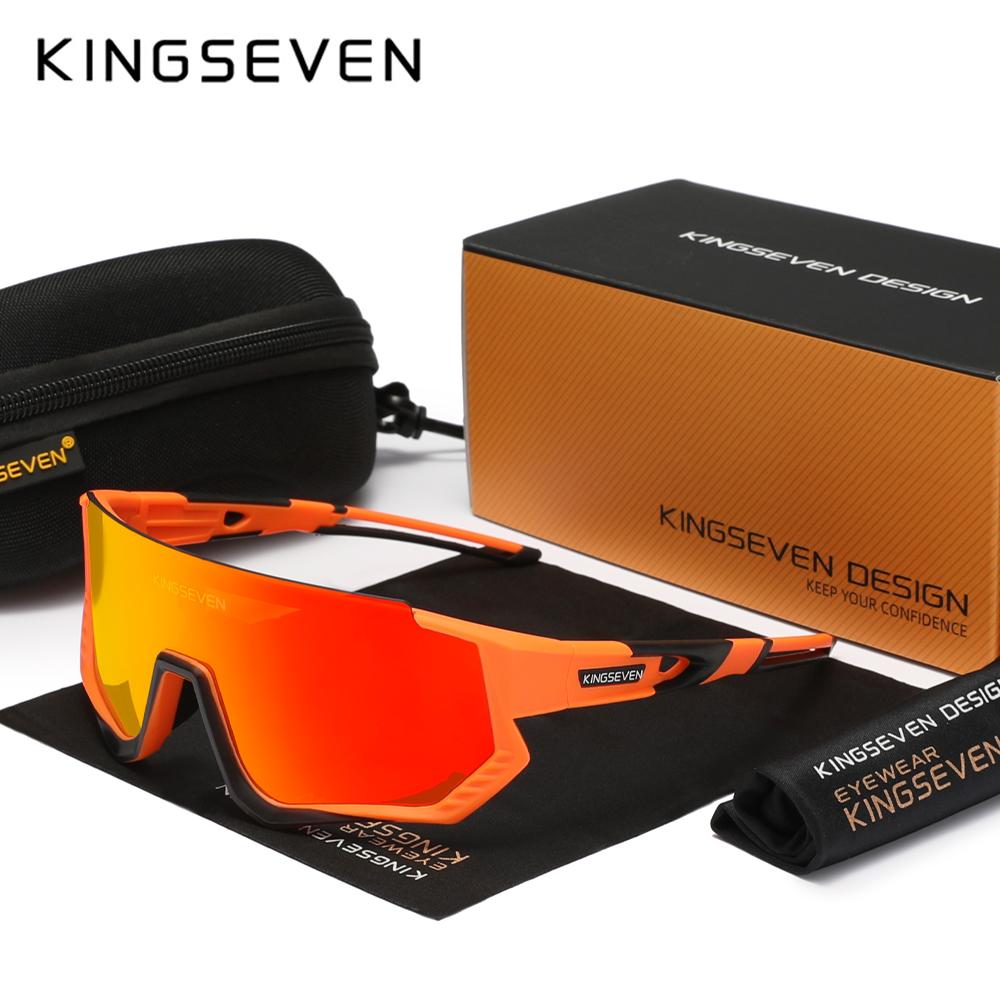 KINGSEVEN Sport Fahrradbrille Herren Damen MTB Fahrradbrille UV400 Sonnenschutz Brillen Fahrradfahren Ausrüstung