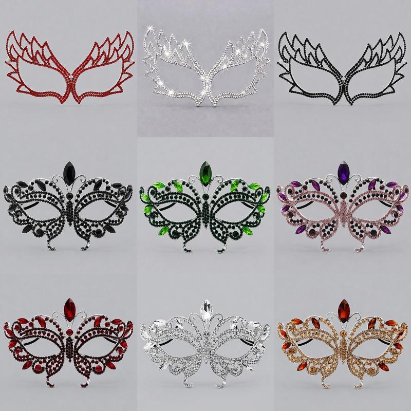 Luxurious Alloy Full-face Mask, Halloween Party, Birthday Masquerade, Bride's High-end Mask