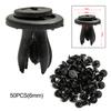50pcs 6mm Universal Car Fasteners Clip Body Hole Diameter Plastic Rivet Fastener Fender Bumper Push Pin Clip Auto Accessories
