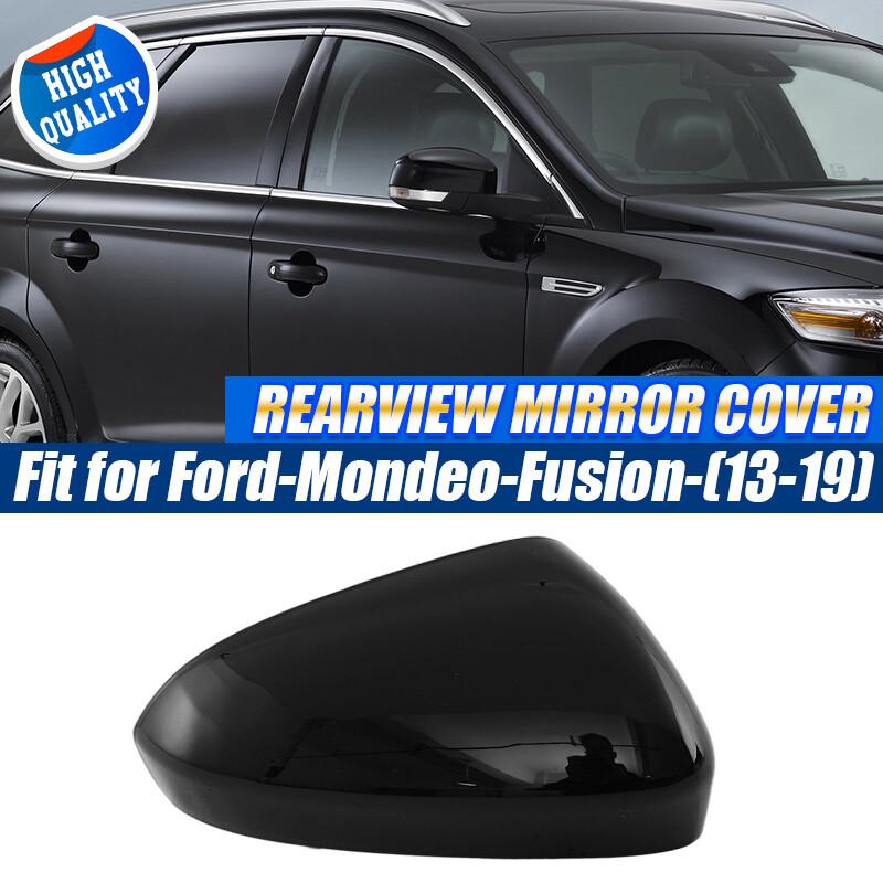 Right Side Mirror Cover Housing Cap Replacement Black For 2013-2021 Ford Fusion
