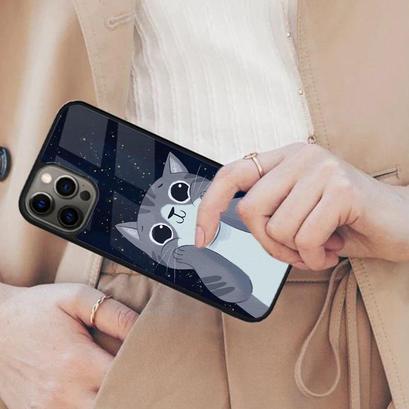Cartoon Cute Cat Magnetic Phone Case For APPLE iPhone 17 Air 16 14 13 12 Pro Max 15 Plus Wireless Charge With MagSafe Cover