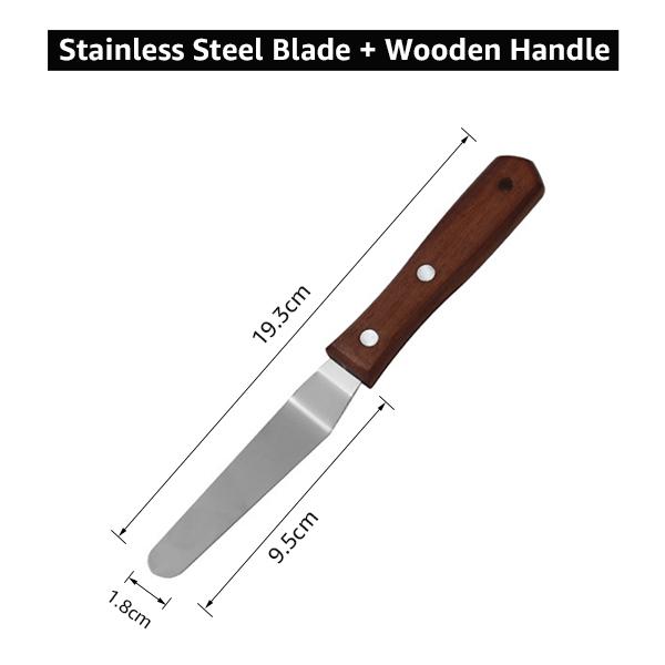 Stainless Steel Cake Icing Spatula, 8-Inch Offset Spatulas Butter Spreader - Baking Tools