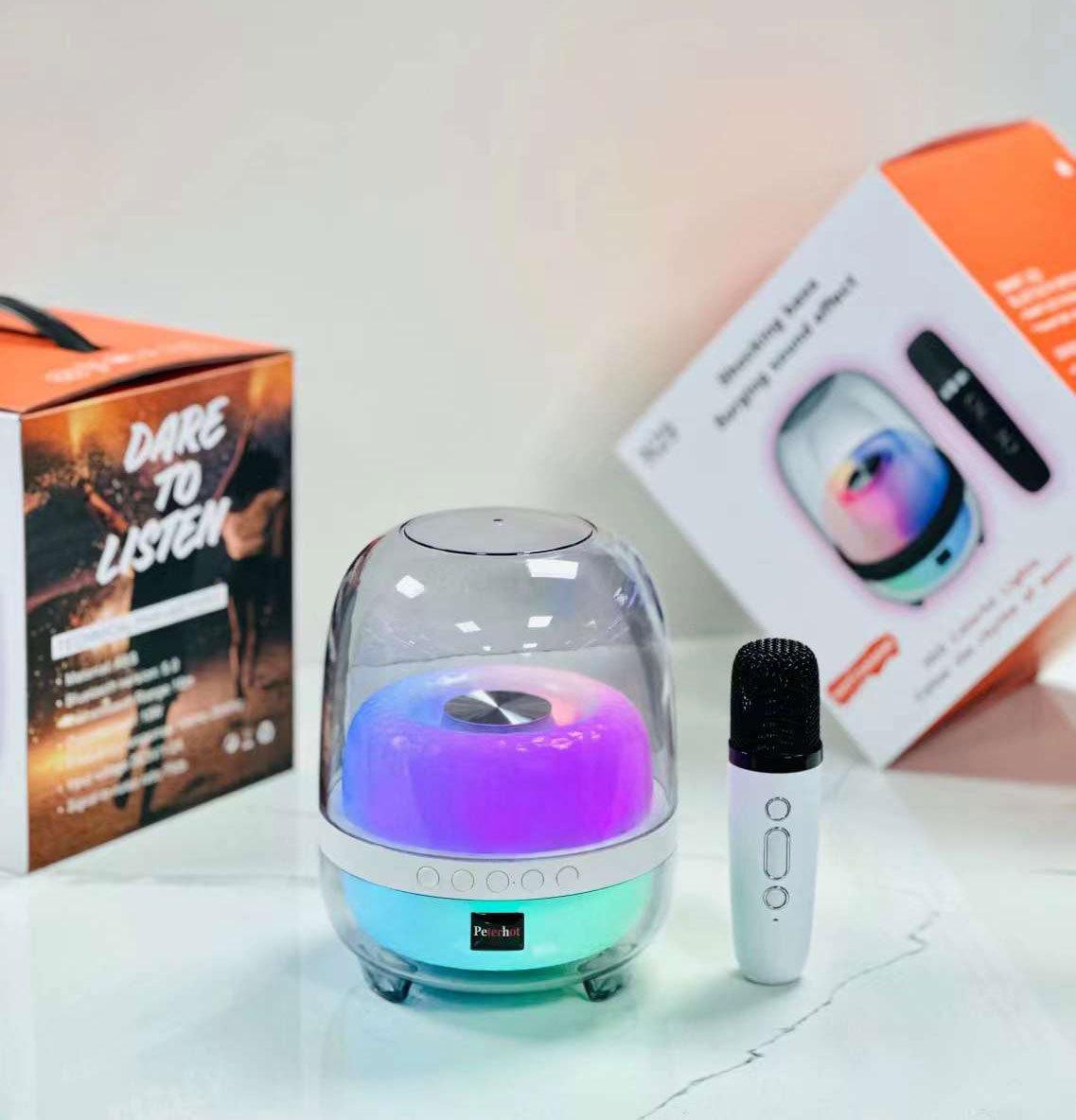 

Портативный Bluetooth-динамик Haman RGB, беспроводной уличный сабвуфер, бумбокс с поддержкой микрофона, TF-карта, USB AUX, колонки для караоке белый