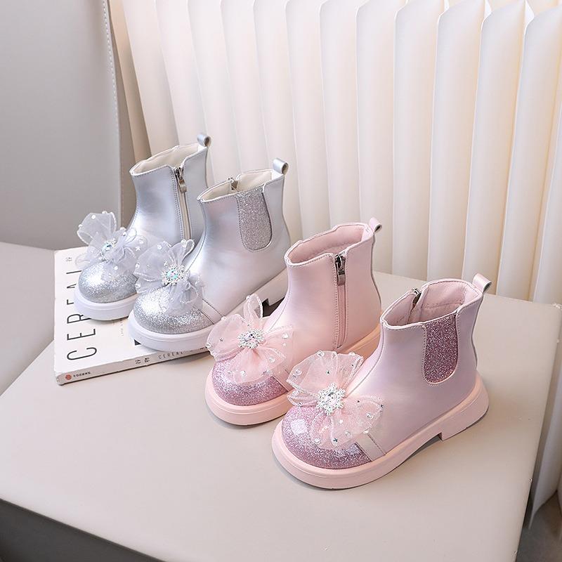 New Children's Boots Soft-soled Small Leather Shoes