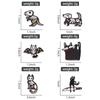 Animal Bone Enamel Pins Custom Dino Dog Owl Cat Brooches Lapel Badges Blck Kitten with Blood Knife Jewelry Gift for Friends