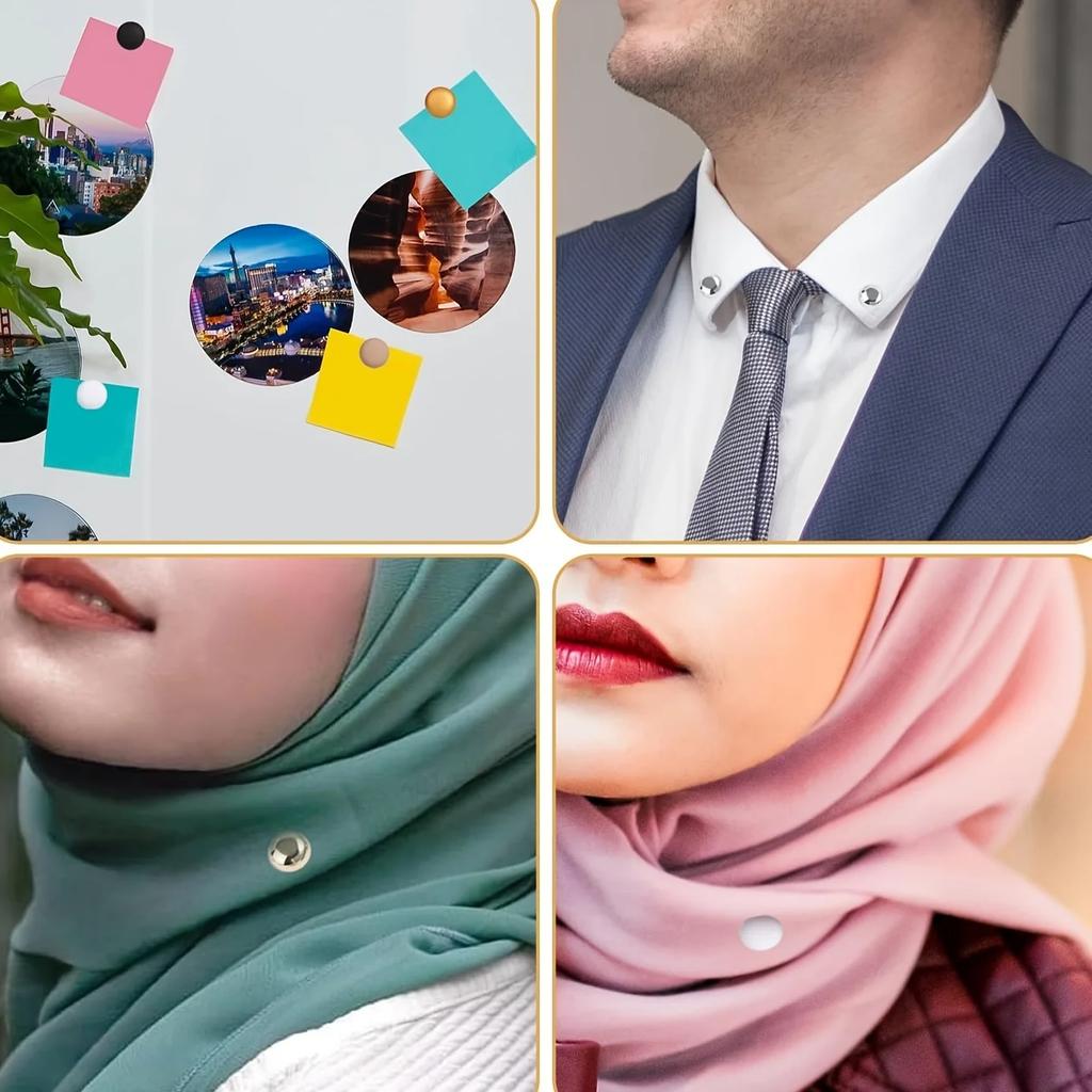 Set da 4 pezzi di spille magnetiche, spille per foulard da donna, magneti multiuso per abbigliamento, clip circolari