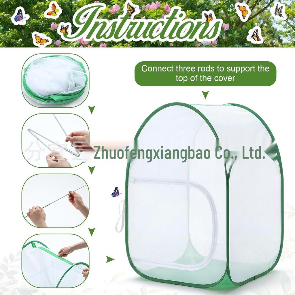 Portable 360-Degree Transparent Insect and Butterfly Observation Cage