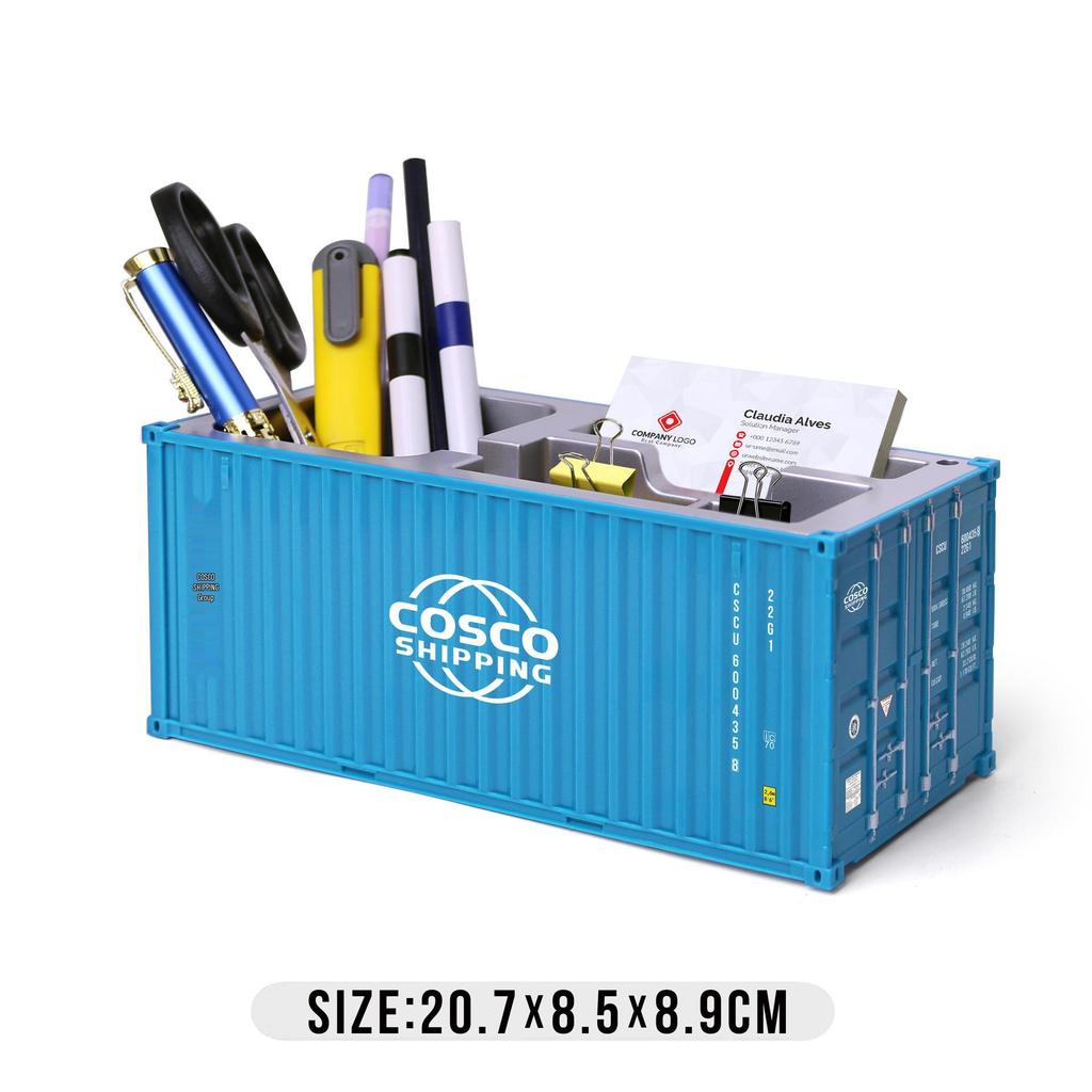 Portalápices Personalizado con Forma de Contenedor de Envío DHL con Logo