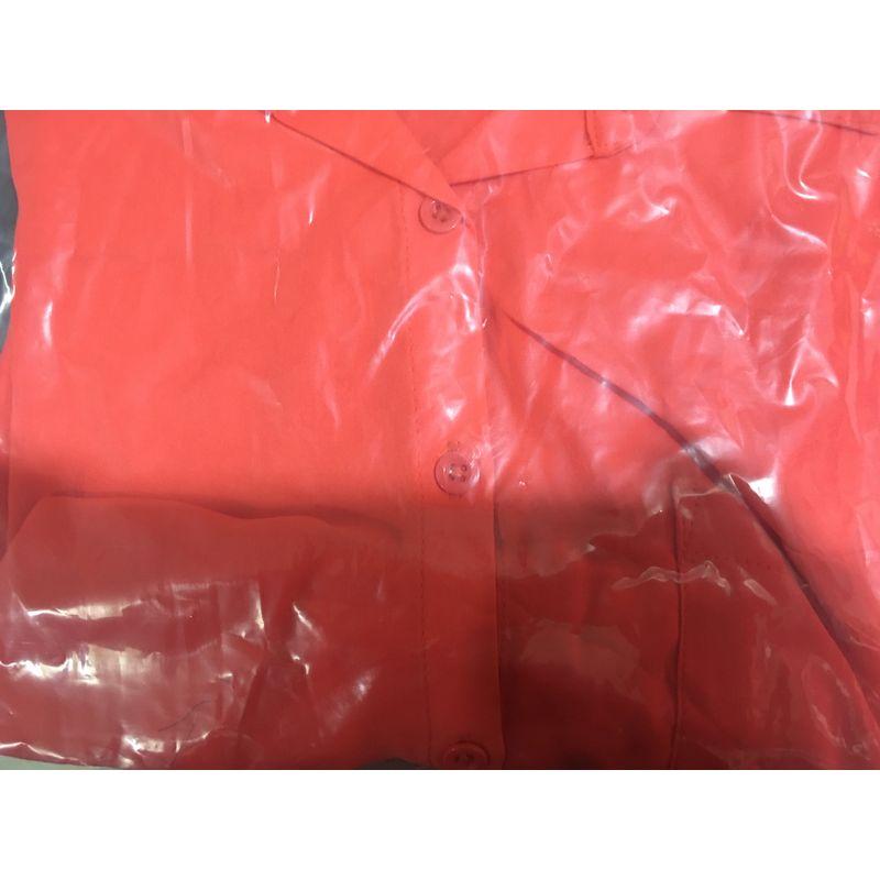 

Spring and Autumn Solid Color Loose Business Wear Long-Sleeved Chiffon Shirt Orange-defective 2