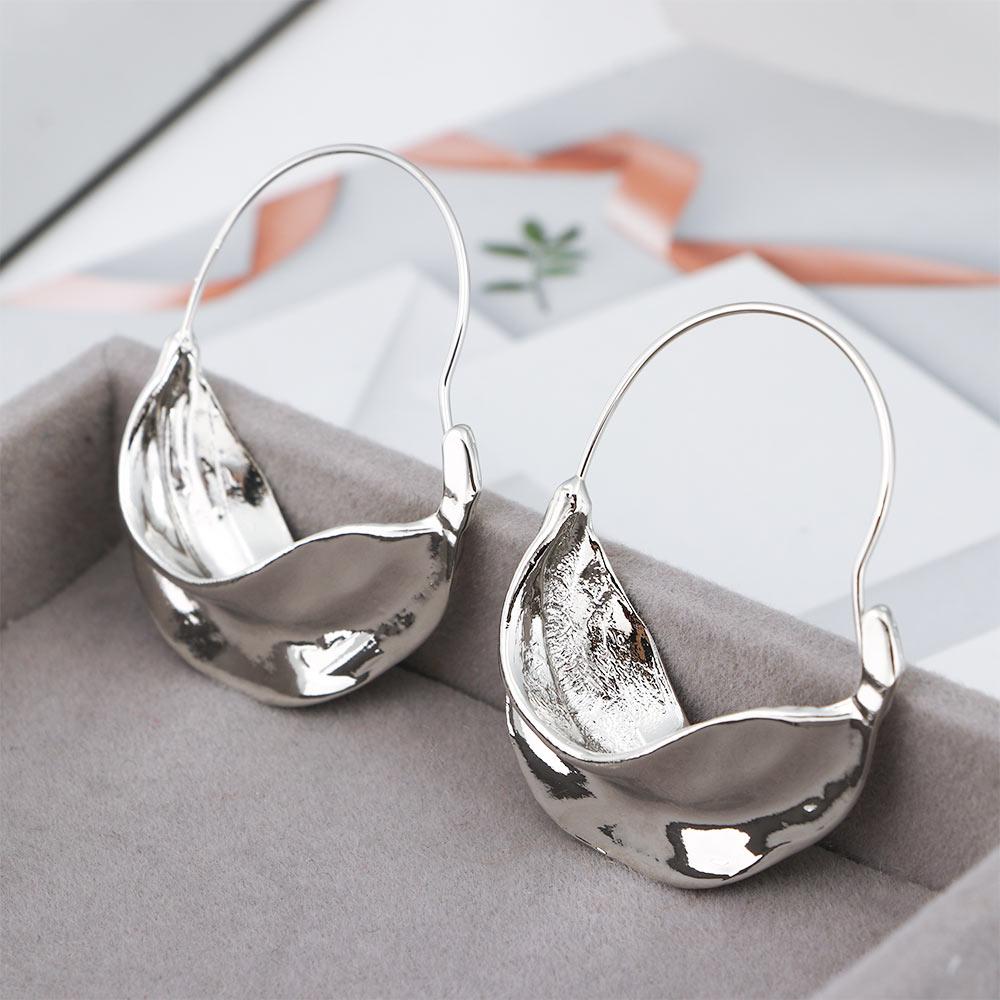 Shaped Gold Silver Color Geometric Hoop Earrings Dangle Earrings Fashion  Accessories Drop Earrings