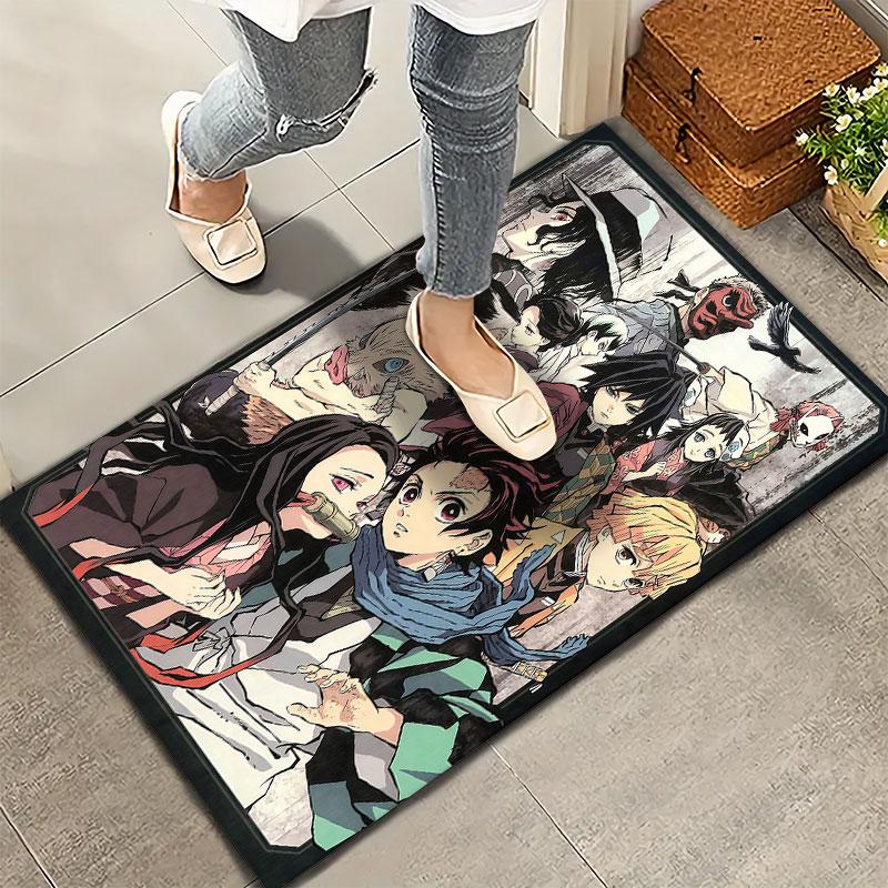 Tappeto Demon Slayer Kimetsu No Yaiba per Soggiorno Camera da Letto Casa Decorazione Divano Gioco Bambini Tappetino Antiscivolo