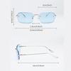 Men's Metal Frameless Sunglasses Square Frameless Sunglasses Retro Metal Sunglasses Trendy Street Pography Street Style