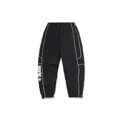 Li Ning Sports Basketball Series Drawstring Loose Fit Long Pants Men Bottoms Black AYKR039-1