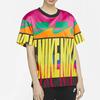 Nike Sportswear NSW Oversized Logo Colorblock Print Short Sleeve T-Shirt Women Tops Multicolor CJ3479-735