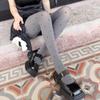 Vintage Gray Department Gray Love Bottoming Pants, Comfortable Elastic Thin Black Silk, Sexy Anti-hook Silk Stockings