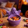 Functional Autumn Home Decor 3D Printed Ghost Candy Bowl for Halloween Party Decorations, Multi-functional Desktop Storage Organizer Trinkets